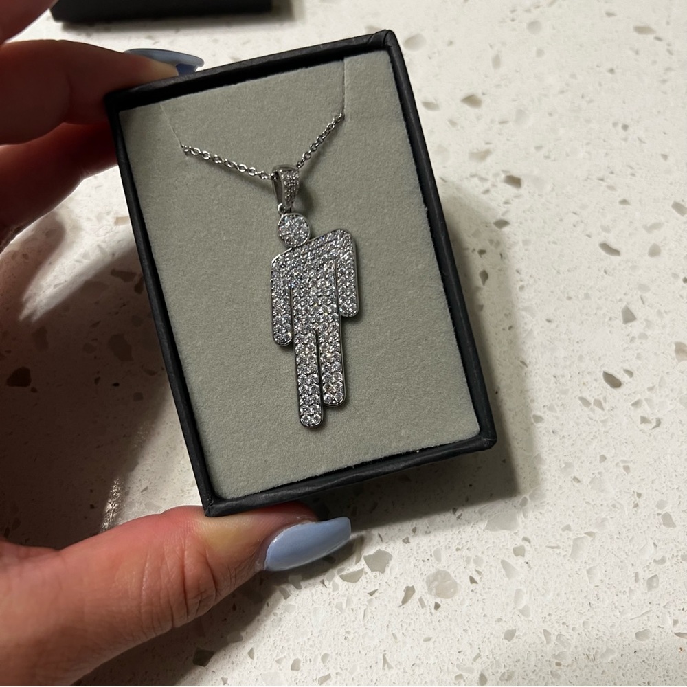 BLOHSH PENDANT JEWLED STERLING SILVER NECKLACE- BILLIE EILISH